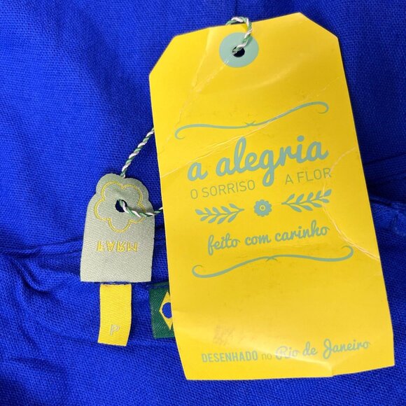 NWT Farm Rio Blue Linen Blend Sleeveless Mini Dress Size S - Picture 9 of 14